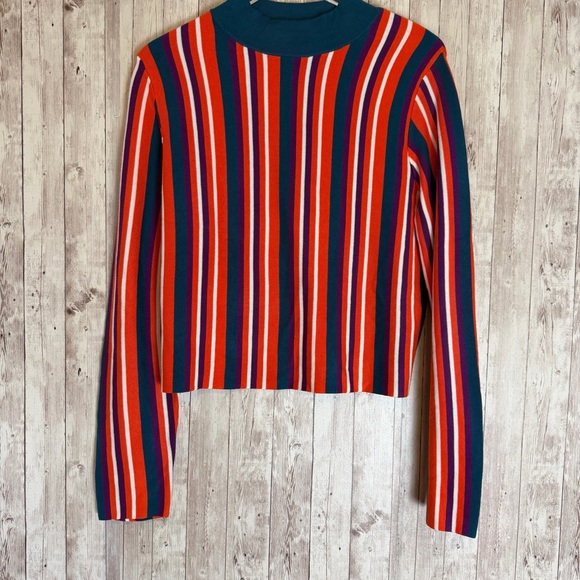 Victor Glemaud for Target Multicolor Striped Funnel Neck Sweater Large - Picture 2 of 10